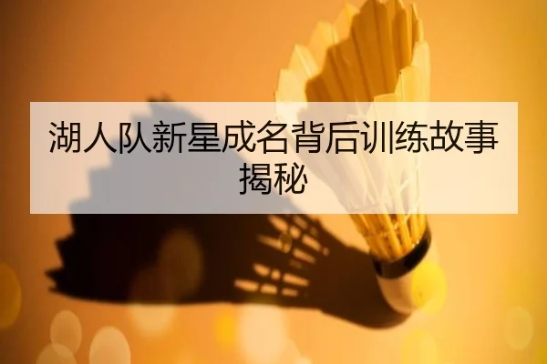 湖人队新星成名背后训练故事揭秘